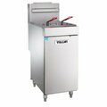 Vulcan 1VEG35M-1 Natural Gas 35-40 lb. Floor Fryer with Millivolt Controls - 70000 BTU 9011VEG35M1N